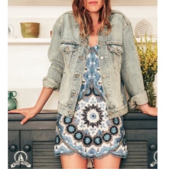 RARE Free People Bali Electric Muse Slip Dress | Size 8 - Picture 1 of 7